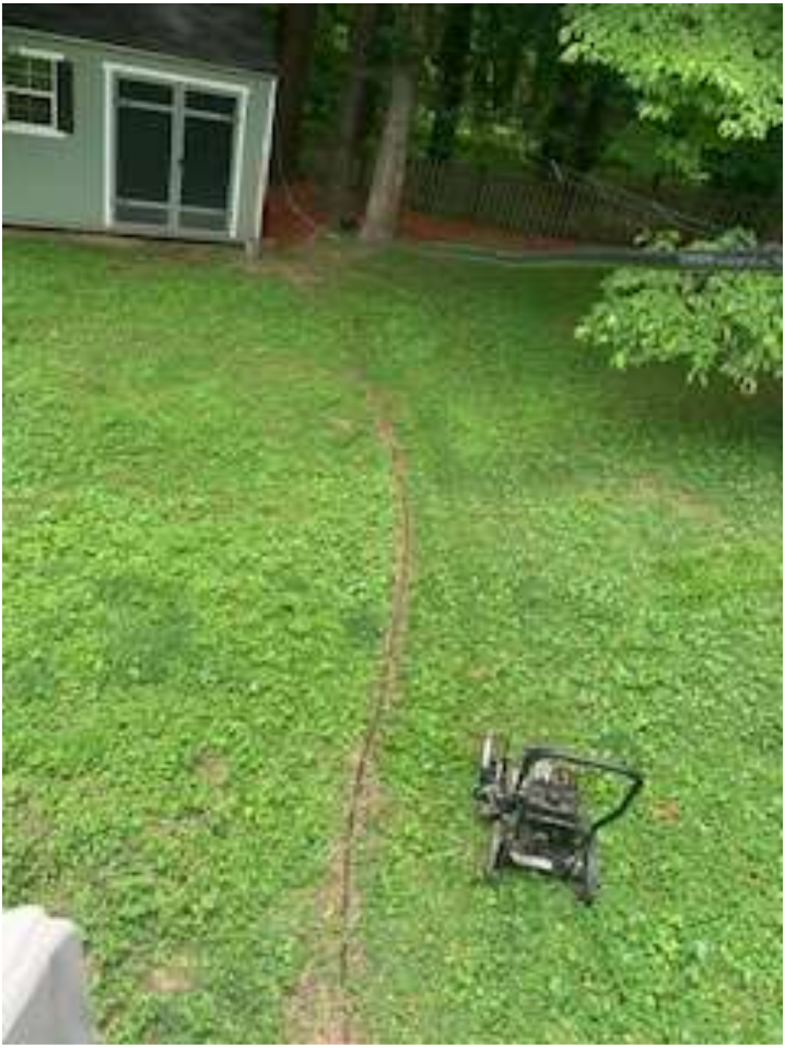 Feed line trench