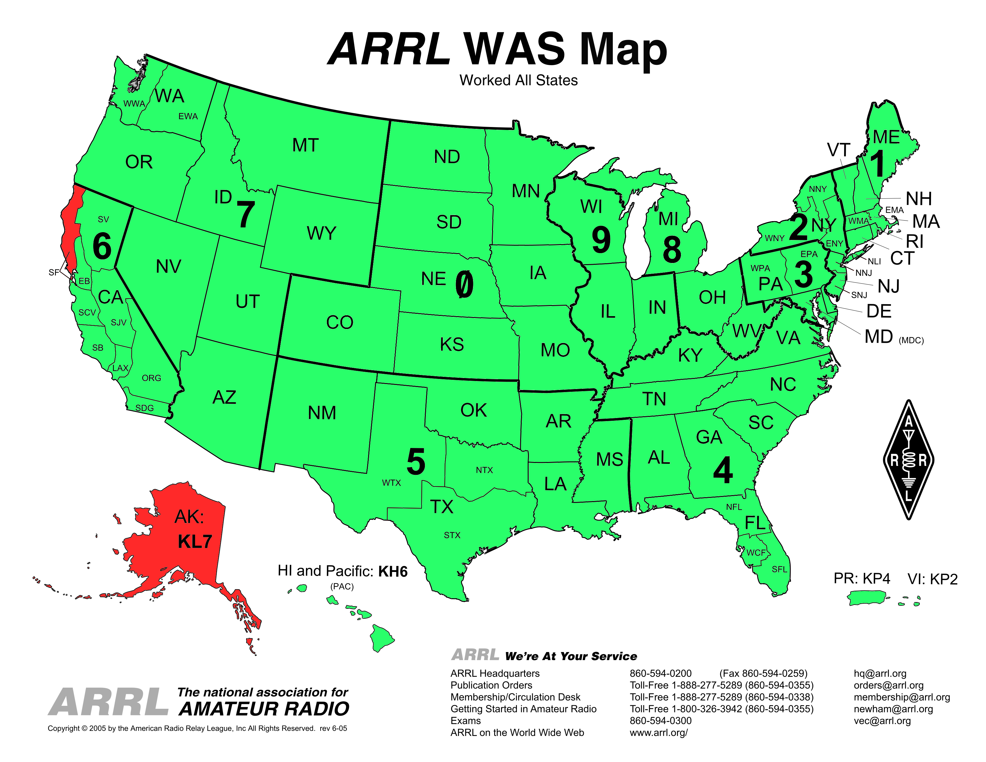 WAS map